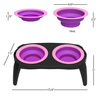Pet Adobe Elevated Pet Bowls with Non-Slip Stand for Food and Water | Dogs / Cats (16-ounce Each, Pink) 986153RPH